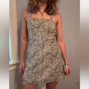 American Eagle Outfitters Brown and Black Sleeveless Sundress